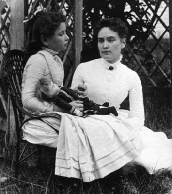 Helen Keller with Anne Sullivan