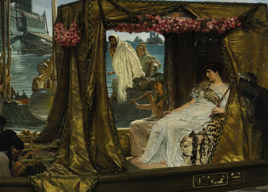 Cleopatra with Mark Antony - Cleopatra Facts For Kids